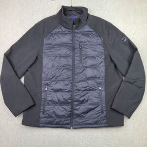 Calvin Klein Jacket Mens XL Black Quilted Full Zip Casual Windbreaker Outdoor